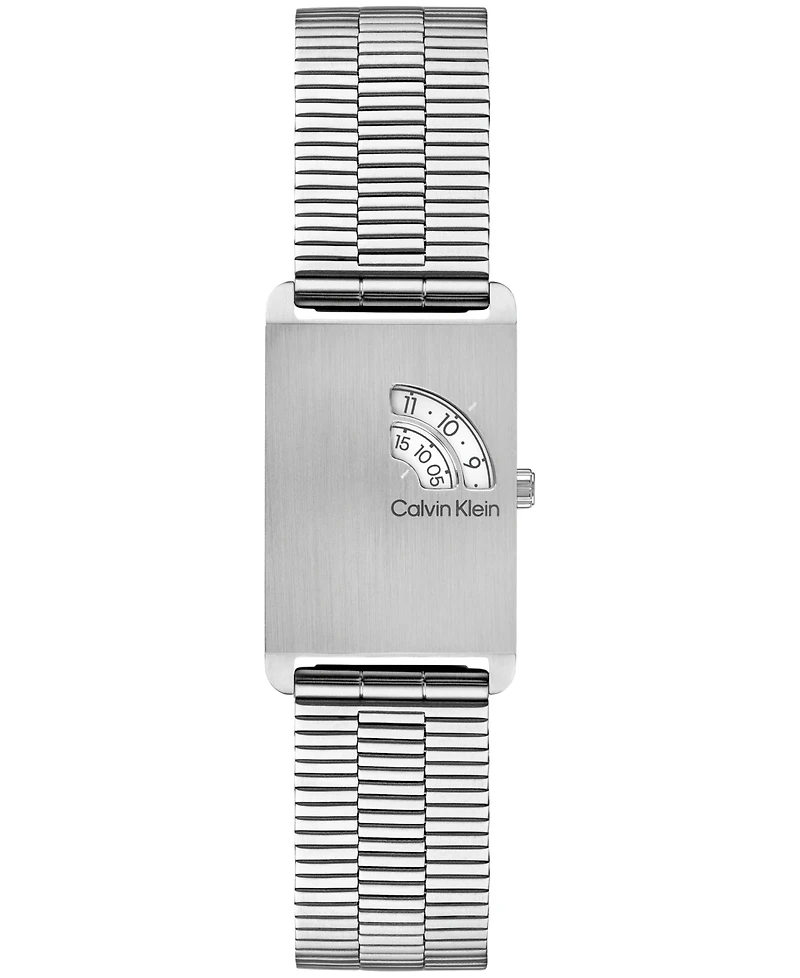Calvin Klein Men's Dapper Silver-Tone Stainless Steel Mesh Bracelet Watch 24mm