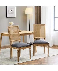 Streamdale Furniture French Country Cane Back Dining Chairs Set
