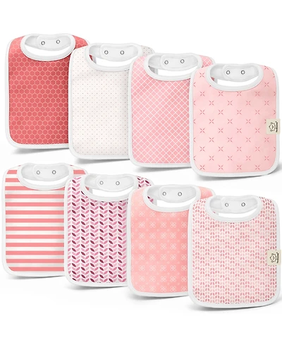 KeaBabies 8-Pack Coast Baby Bibs for Boy, Girl, Drool Bibs, Bib Girls, Boys