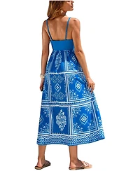 Cupshe Women's Postmarked Patchwork Maxi Beach Dress