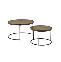 iNSPIRE Q Round Nesting Coffee Table With Faux Stingray Top