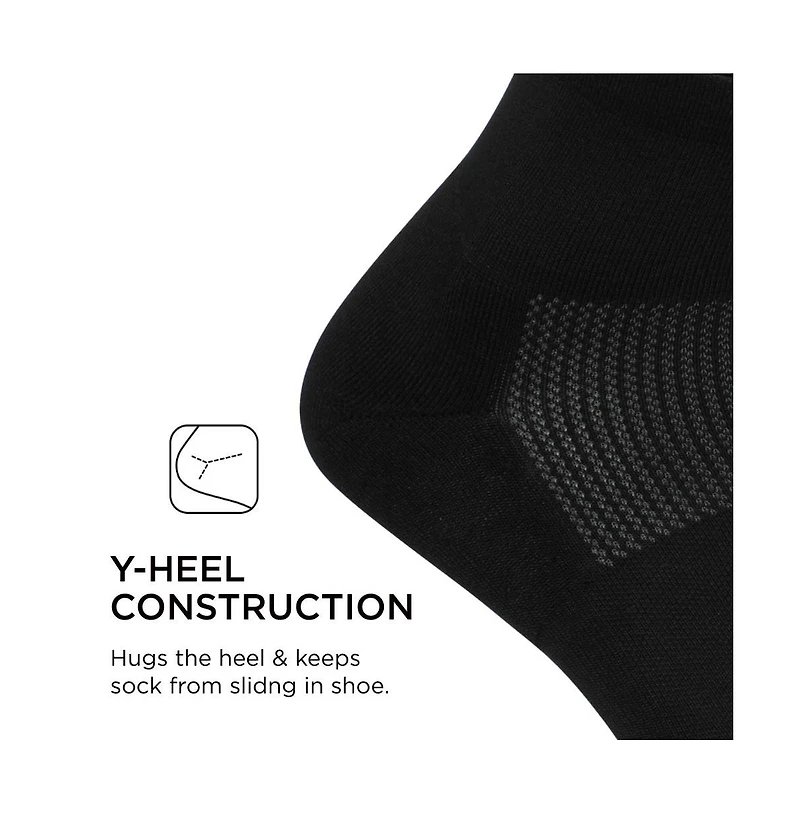 Feetures Men's High Performance Cushion Quarter Sock for Women & Men - Moisture-Wicking Athletic Socks