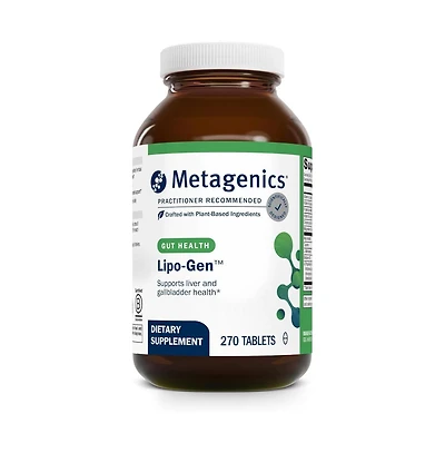Metagenics Lipo Gen Lipotropic Liver and Gallbladder Support Supplement With Vitamin B12, Choline, Inositol and Artichoke Extract 270 Tablets