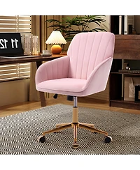 sumyeg Adjustable Office Chair Swivel Backrest Seat with Metal Base
