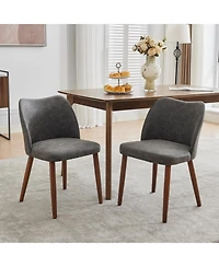 gaomon Set of 6 Leather Upholstered Dining Side Chairs
