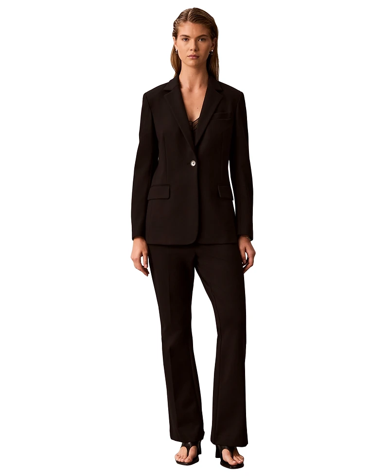 Calvin Klein Petite One-Button Notch Collar Blazer