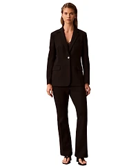 Calvin Klein Petite One-Button Notch Collar Blazer