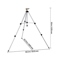 Sugift Impact Tripod Sprinkler 360 Degree Brass Head Adjustable Height