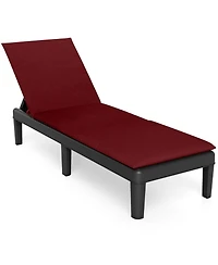 Gouun Outdoor Patio Lounge Chair 3-Position Adjustable Frame with Plush Cushion