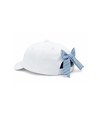 Bits & Bows Girls and Little/Big M/L- S/M American Flag Bow Baseball Hat