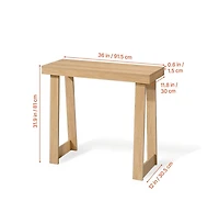 Sugift 36 Inch Console Table Modern Desk Behind the Couch Wooden Rectangle