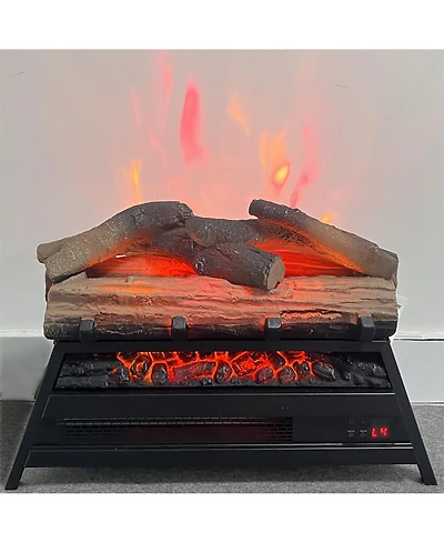 Clihome 23 inch Electric Fireplace 3D Log Set Insert, Infrared Fireplace Heater for Indoor