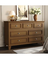 gaomon Dresser, 7 Drawer Dresser for Bedroom, 47" W Chest of Drawers with Deep Drawers, Closet Dressers with Metal Handle, Thickened Desktop
