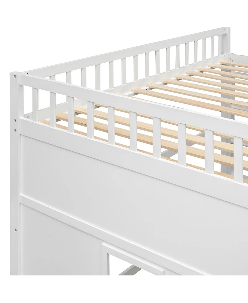 Streamdale Furniture Full Size House Loft Bed With Ladder