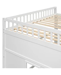 Streamdale Furniture Full Size House Loft Bed With Ladder