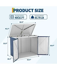 gaomon Spacious Weather-Double Front Doors and Top Opening - Secure and Durable Waste Bin Enclosure