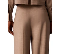 Calvin Klein Petite High-Rise Wide-Leg Pants