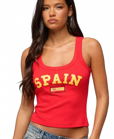 Edikted Women's Spain Ribbed Tank Top