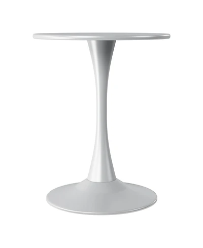 23.5" Round Outdoor Indoor Metal Cocktail Dining Table