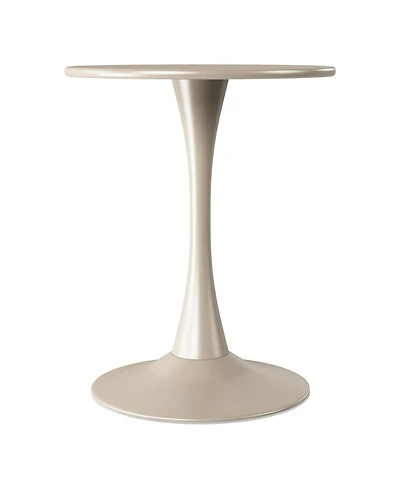 23.5" Round Outdoor Indoor Metal Cocktail Dining Table