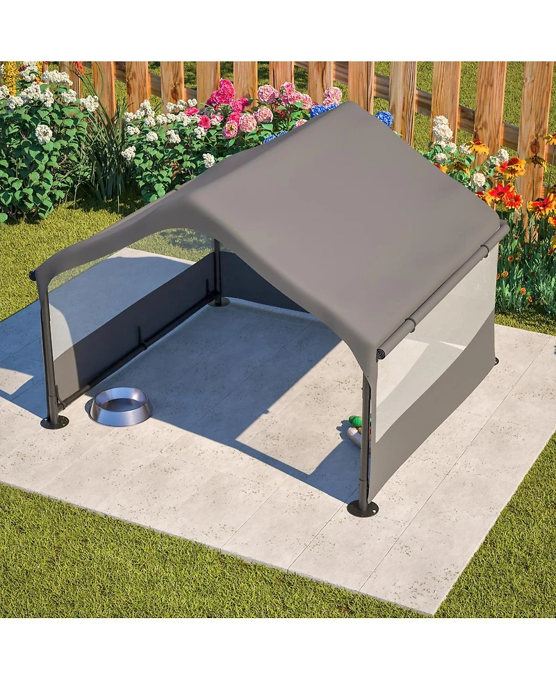 Streamdale Furniture Extra Large Outdoor Pet Tent with Mesh Windows and Canopy 4' x 4' x 3.3'