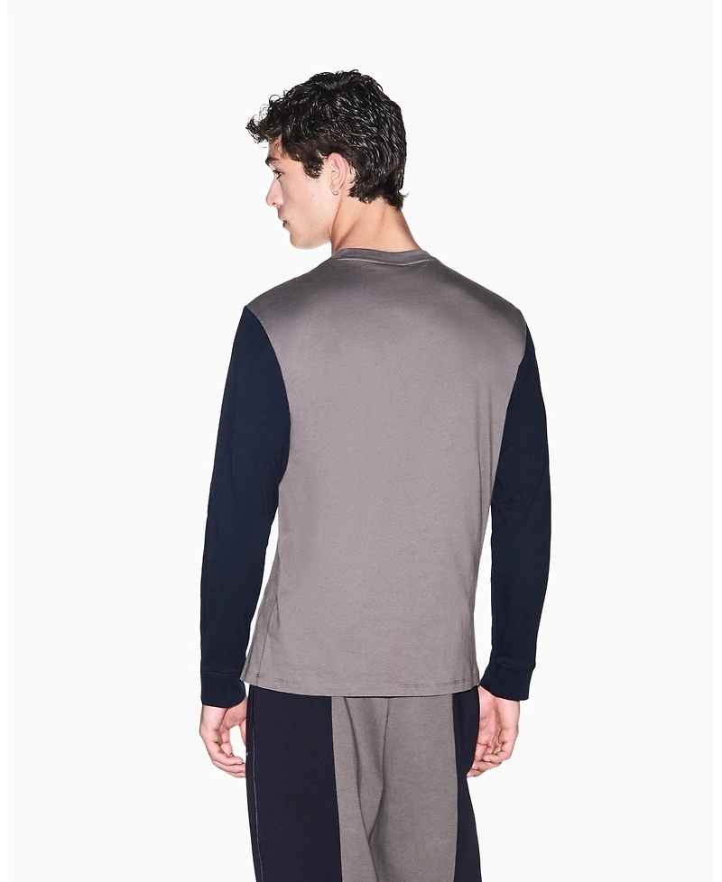 A|X Armani Exchange Men's Color Block Wording T-Shirt