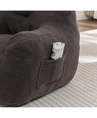 Streamdale Furniture Bean Bag Sofa Chair with Armrests and High-Density Foam
