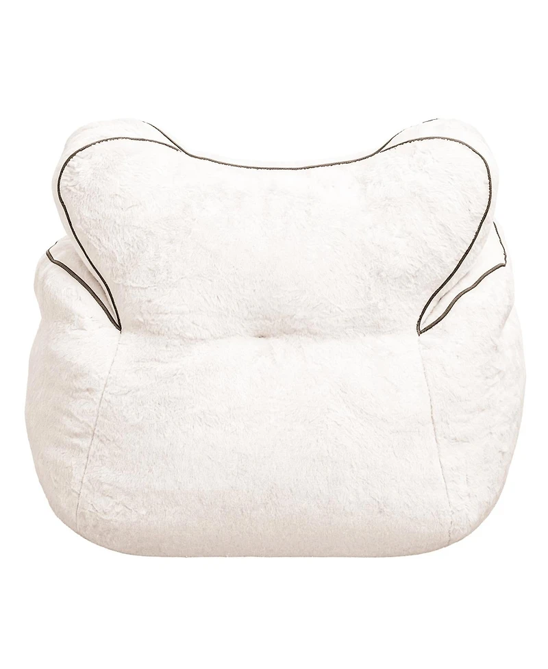 Streamdale Faux Fur Heart-Shaped Bean Bag Chair for Adults