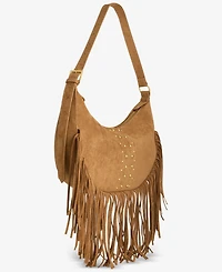 Style & Co Fringed Faux-Suede Hobo Bag, Macy's Exclusive