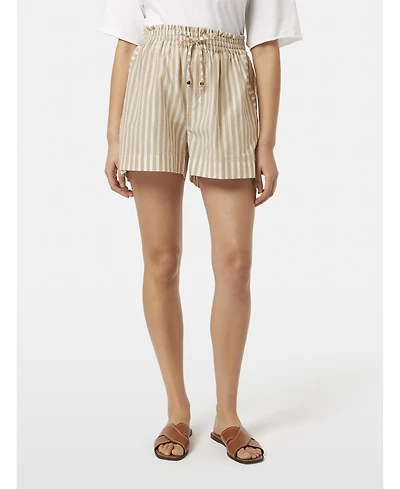 Scotch & Soda Women's High Rise Lurex Stripe Printed Short