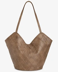 Style & Co Diamond Quilted V-Shaped Tote Bag, Macy's Exclusive