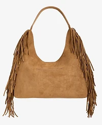 Style & Co Fringed Faux-Suede Hobo Bag, Macy's Exclusive
