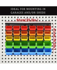 Xdovet Wall Mounted Storage Bin Rack Organizer Hardware Parts Diy