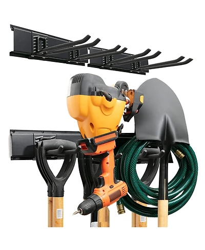 Xdovet Organizer Wall Mount Storrack Adjustable Hooks Anti-rust