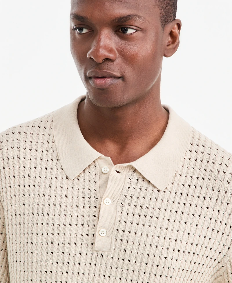 Alfani Men's Cotton Short-Sleeve Polo Sweater, Macy's Exclusive