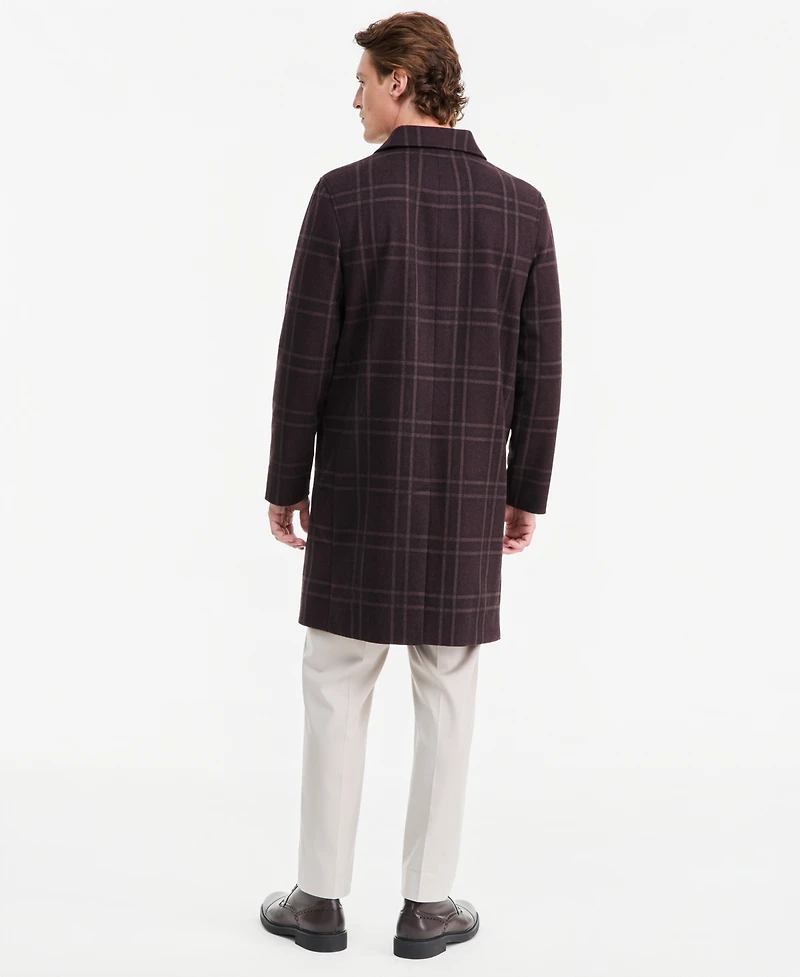 Alfani Men's Blake Window-Pane Plaid Coat, Macy's Exclusive