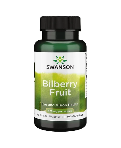 Swanson Bilberry Fruit 470 Milligrams 100 Capsules