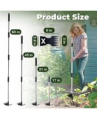 Xdovet Weed Puller Long Handle Manual Weeder Rake Hoe Garden Tool