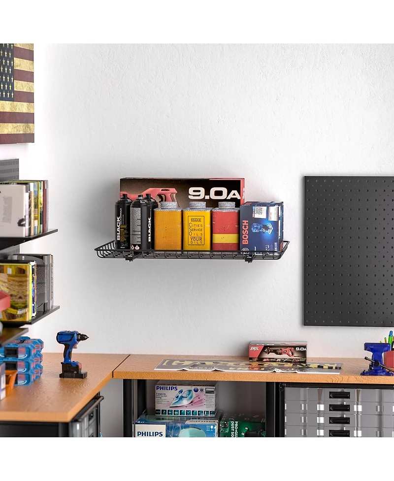 Xdovet Wall Mounted Metal Rack Heavy-duty Organizer Storage Shelf