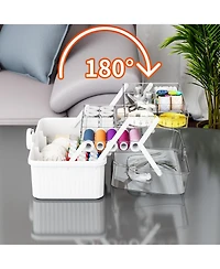 Xdovet Plastic Craft Box 3-Layer Multipurpose Organizer