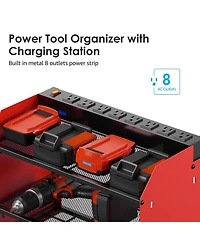 Xdovet Power Tool Organizer Wall Mount Charging Station Rack Holder 8 Outlet