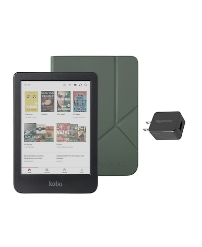 Kobo Clara Colour eReader with Misty SleepCover Case and Ac Bundle