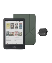 Kobo Clara Colour eReader with Misty SleepCover Case and Ac Bundle