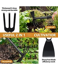 Xdovet Garden Hoe 2-in-1 Dual-head Weeding Cultivator