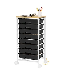 Xdovet Rolling Stordrawer Cart 8-Drawer Anti-fall Lockable Wheels