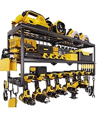 Xdovet Power Tool Organizer Wall Mount 3-Tier Drill Rack Charging Station