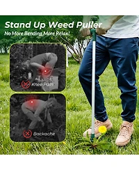 Xdovet Weed Puller Stand Up Weeder 3 Claws Root Puller