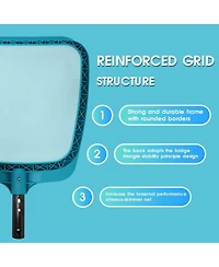 Xdovet Pool Skimmer Net Fine Mesh Heavy Duty Leaf Rake