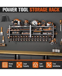 Xdovet Power Tool Organizer Wall Mount Drill Holder Garage Workshop