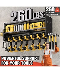 Xdovet Power Tool Organizer Wall Mount Metal Drill Holder Garage Storage Rack